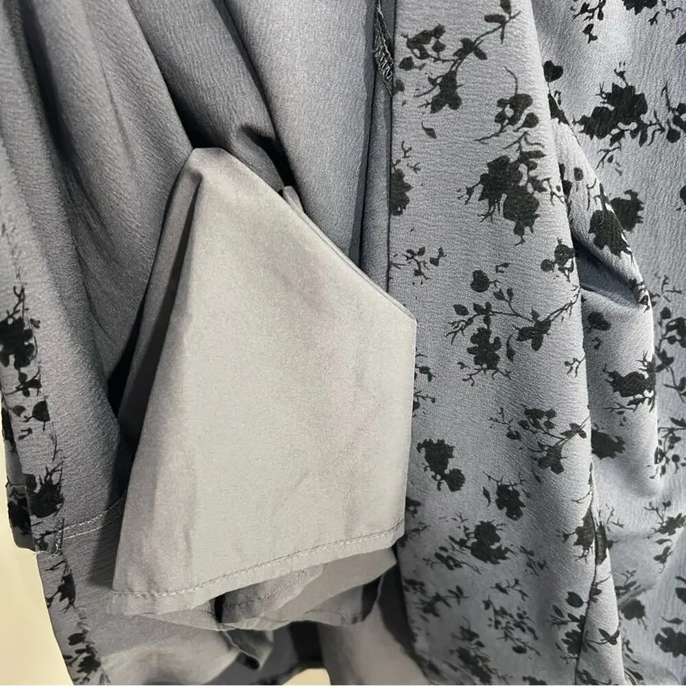 Joli Boutique Gray Black Floral Girls Dress Size Medium